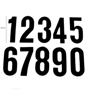 TMV Digits 200mm Black '8' (20pcs) kuva