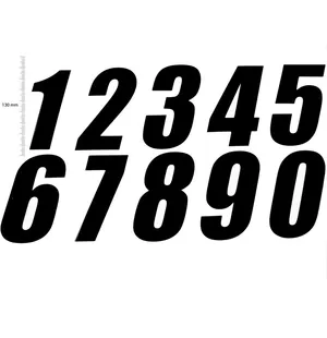 TMV Pro Digits 130mm Black '1' (3pcs) kuva