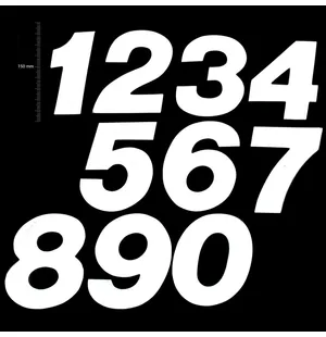 TMV MX Digits 150mm White '5' (3pcs) kuva