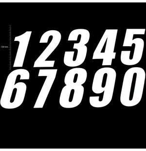 TMV Pro Digits 130mm White '0' (3pcs) kuva