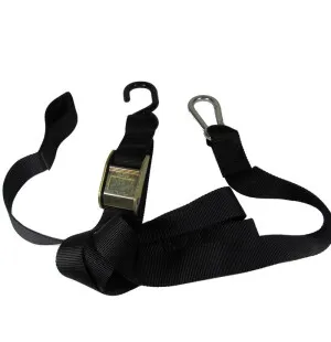 TMV Tiedowns 1,5" With Ass. Loop&coated S-Hook (2pcs)-Black image