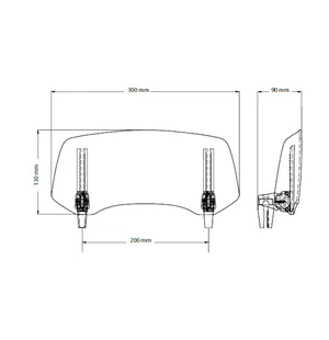Puig Multi Adjustable Visor 2.0 Clip-On C/Clear kuva