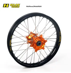 Haan wheel SX&SXF 23-.. 19-2,15 ORANGE HUB/BLACK RIM kuva