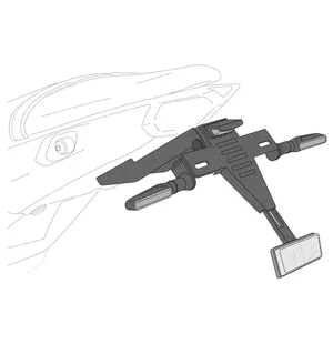 Puig License Support Honda Nt1100 22' C/Black kuva