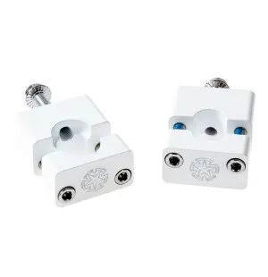 Timeless Ohjaustangon kiinnikepari, Valkoinen, 22mm, M10, Monkey Type / Pitbike kuva