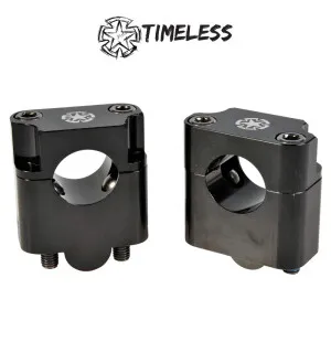 Timeless Ohjaustangon kiinnikepari/korotuspala, 22mm->28,6mm +35mm, Musta kuva