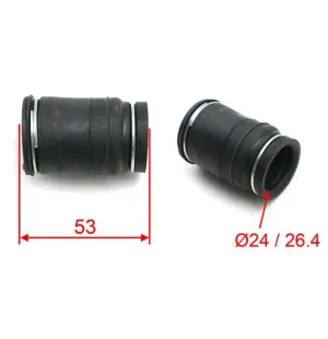 Forte Anslutnings-gummi, Avgasrör/Ljuddämpare, Ø24 / Ø26,4mm l. 53mm, Universal image