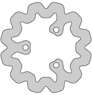 Delta-BrakingJarrulevy, Taka, Ulko Ø 180mm, Aprilia / Derbi / Gilera / Rieju kuva