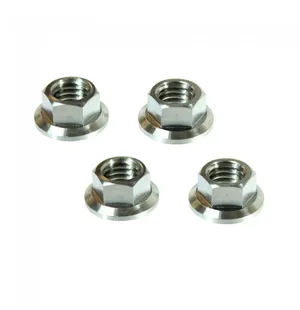 Scar 6 x Titanium HEX HEAD FLANGE NUT M8 - titanium Gr5-Ti kuva