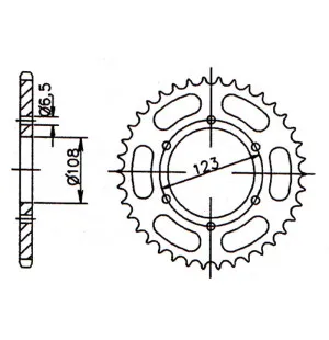 Forte Takaratas, 65 hammasta (420), Ø108mm, Aprilia 14-, Derbi 11-, Gilera 10- kuva