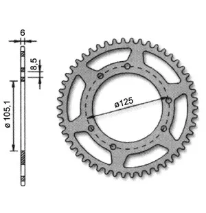 Forte Takaratas, 50 ham. (420), Ø105mm, Aprilia / Derbi / Drac / Rieju / Yamaha kuva