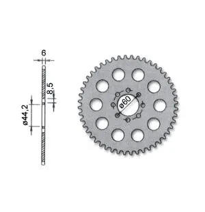 Forte Takaratas, 50 hammasta (420), Ø44mm, MBK X-Limit 98-03 / Yamaha DT50 98-03 kuva