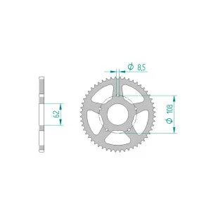 Forte Takaratas, 60 hammasta (420), Ø62mm, Alu., Peugeot XPS Street / Rieju MRX kuva