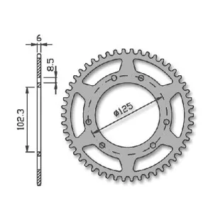 Forte Takaratas 58 ham. (420), Ø105mm, Pun. Alu., Aprilia / Derbi / Drac / Rieju kuva