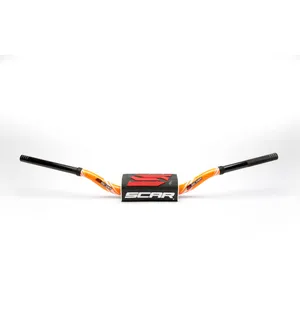 Scar Handlebar O² COLOR Ø28,6 (1 1/8”) - KTM 85SX - ORANGE Bar - BLACK Bar pad kuva