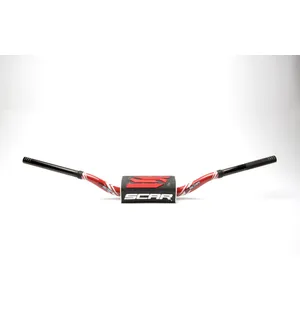 Scar Handlebar O² COLOR Ø28,6 (1 1/8”) - KTM 85SX - RED Bar - BLACK Bar pad kuva