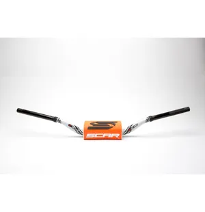Scar Handlebar O² COLOR Ø28,6 (1 1/8”) - RC - WHITE Bar - ORANGE Bar pad kuva