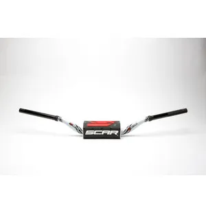 Scar Handlebar O² COLOR Ø28,6 (1 1/8”) - 65/85 High Mini RC - WHITE Bar - BLACK kuva