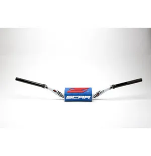 Scar Handlebar O² COLOR Ø28,6 (1 1/8”) - McGrath/Short Ktm - WHITE Bar - BLUE Ba kuva