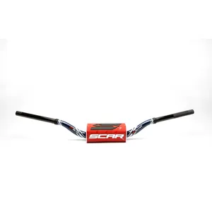 Scar Handlebar O² COLOR Ø28,6 (1 1/8”) - 65/85 Low Mini - DARK BLUE Bar - RED Ba kuva