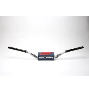 Scar Handlebar O² COLOR Ø28,6 (1 1/8”) - 65/85 High Mini RC - WHITE Bar - DARK B kuva