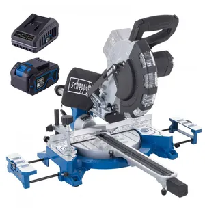 Akkukäyttöinen liukuva katkaisu- ja jiirisaha BC-HM216-X – SET L, Scheppach image