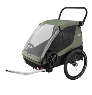 Lastenkuljetusperäkärry THULE Courier Vintage vihreä kuva