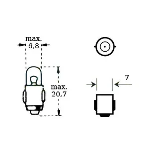 Polttimo 12v 2w Ba 7s kuva