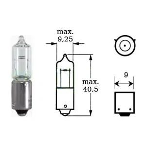 Polttimo 12v 21w Bay 9s H21W minihalogeeni kuva