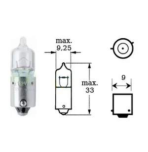 Polttimo 12v H6w Bax 9s kuva
