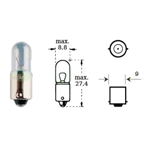 Polttimo 12v 4w Ba 9s kuva