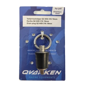 Qvarken Tyhjennystulppa Q2 AISI 316 16mm kuva
