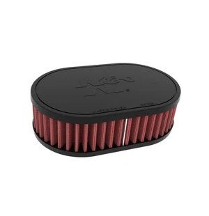 K&N Universal Clamp-On Air Filter 2-1/16"O/S Flg 7" X 4-1/2" 2"H Oval W/Vent kuva