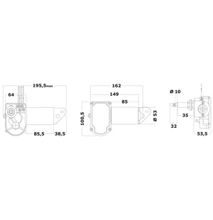 Osculati Tuulilasipyyhkimen moottori 12V 20W kuva