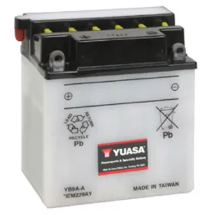 Yuasa Batteri, YB9A-A (dc) Exkl syra (5) image