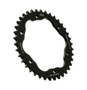 JT Takaratas Alumiini 7075 T6 JTA761.38BLK Musta kuva