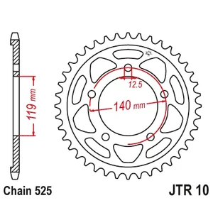JT Rear Sprocket JTR10.42ZBK kuva