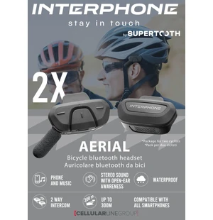 Interphone Aerial bicycle BT headset Twin Pack image