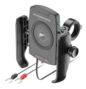 Interphone Wireless charging, phoneholder for 65-90mm wide phone, 12-32mm ba image
