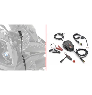 "Batteriladdare/batteriunderhållare för motorcyklar med CAN-Bus-system. Kompatibel med både litium- och blybatterier- Kompatibel med alla typer av traditionella 12 V-batterier (blybatterier, MF, GEL AGM) och den senaste generationens 12 V-litiumbatterier  kuva