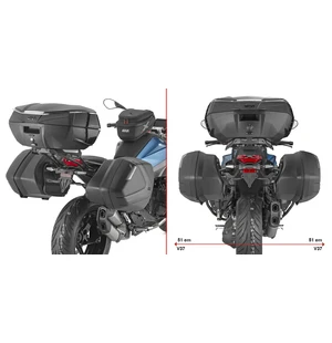 "Modellanpassad sidoväskhållare för V35, V37 MONOKEY® SIDE-väskor. <br>Endast för version utan original bakre pakethållare kuva