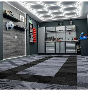 TMV Garage Floortiles 400x400x18 - Grey (20pcs) kuva
