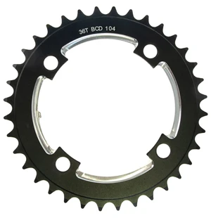 Kedjehjul MTB BCD104 alu svart. 36T. image