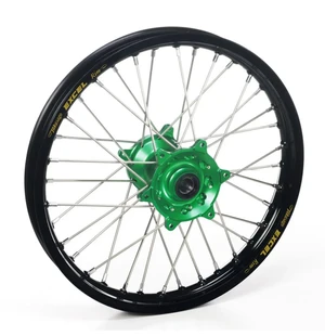 Haan Wheels Rear KX+F 03-.. 19-2,15 Black Rim - Green Hub kuva