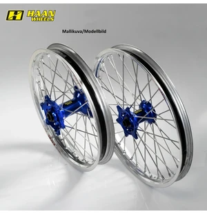 Haan wheel KTM/HVA EXC 24-.. rear 17- 5,00 sil rim-blue hub, sil spokes, blue ni kuva