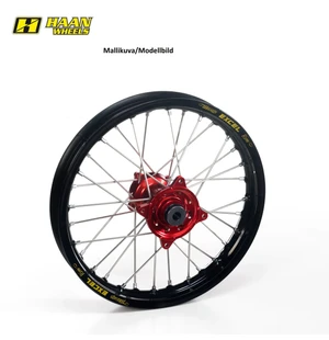 Haan wheel SX&SXF 23- 19-2,15 RED HUB/BLACK RIM kuva