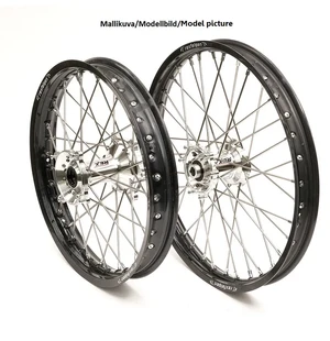 REX WHEELS 18-2,15 EXC&EXCF 24-.. TE&FE 24-.. EC&ECF 24 BLACK RIM/SILVER HUB 22M kuva