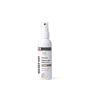 <div>IPONE Care Line<br>HELMET'OUT är praktisk och enkel att använda tack vare den integrerade sprayern. Den är extremt effektiv och rengör all smuts och insektsrester som samlats på hjälmen och visiret, samtidigt som den lägger på en hållbar skyddsfilm.< kuva