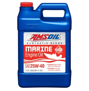 Amsoil 25W-40 Synthetic-Blend Marine Engine Oil 3.78L kuva