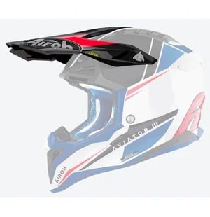 Airoh Aviator 3 Peak Push Blue/Red Gloss kuva